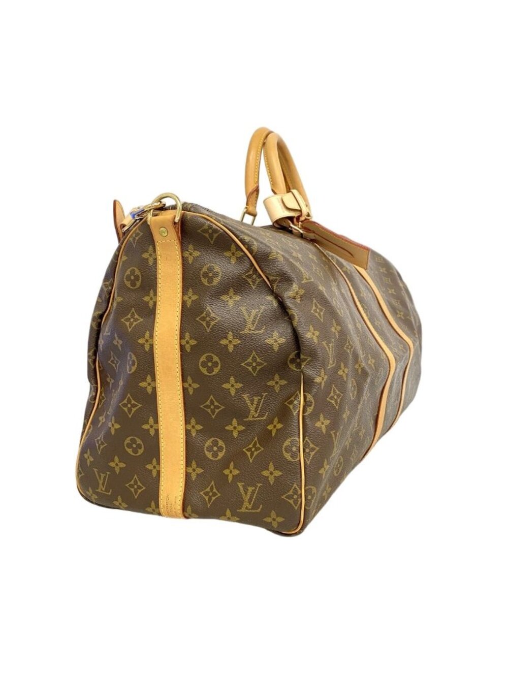 Louis Vuitton Boston Bag Monogram Keepall Bandouliere 55 Brown - Picture 2 of 10